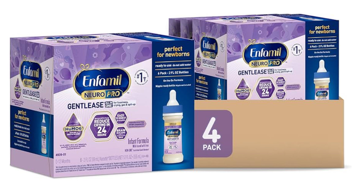 Enfamil NeuroPro Gentlease Baby Formula, Ready-to-Feed Infant Formula, Liquid, 2 Fl Oz (24 Count)