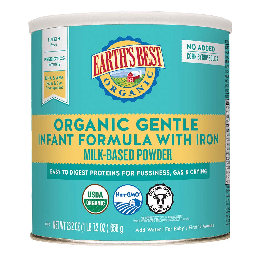Earth's Best Organic Gentle Infant Formula with Iron 21 oz (Case of 4)