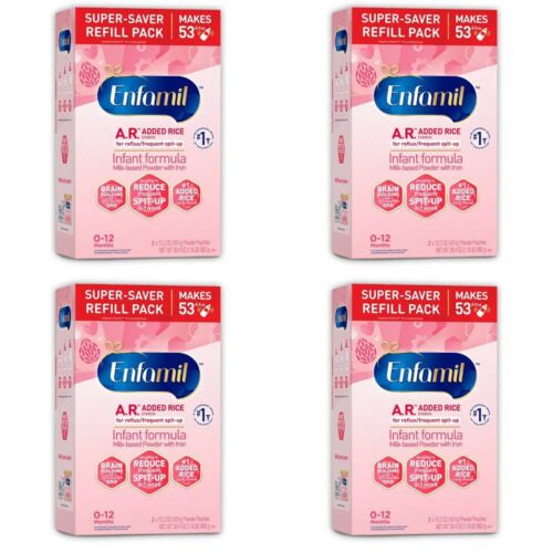 Enfamil A.R. Infant Formula with Iron, 30.4 Oz Powder Refill Box (Pack of 4)