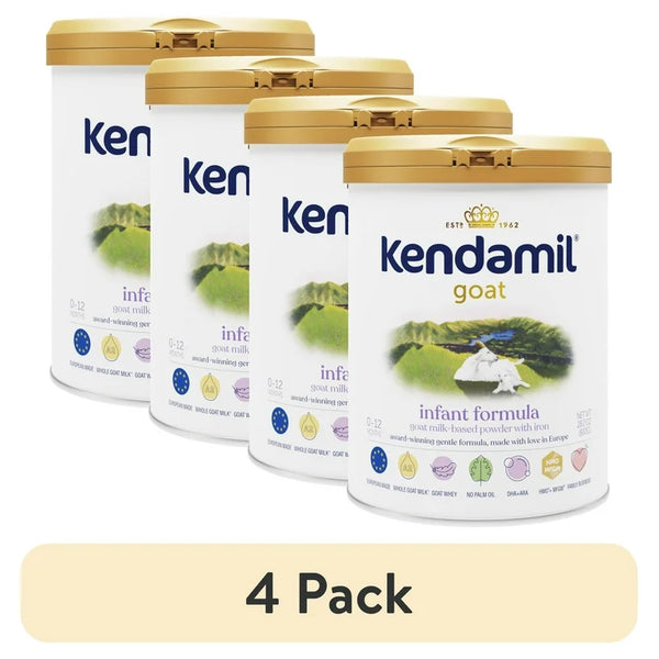 Kendamil Goat Infant Formula Powder, European Whole A2 Milk, 28.2oz (4-Pack)
