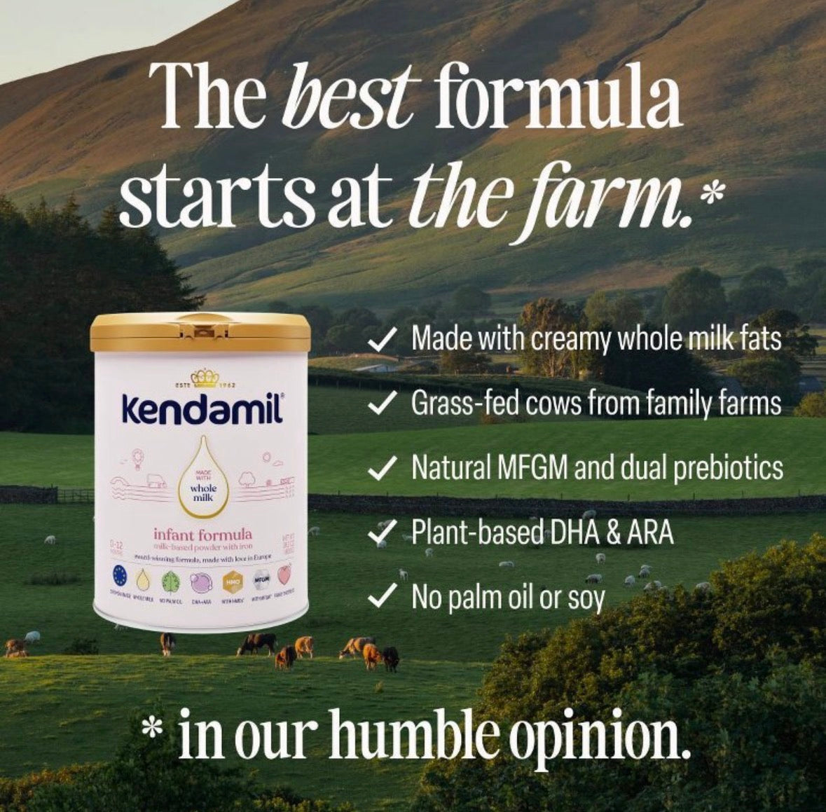 Kendamil Classic Stage 1 - First Infant Formula (Case of 6)