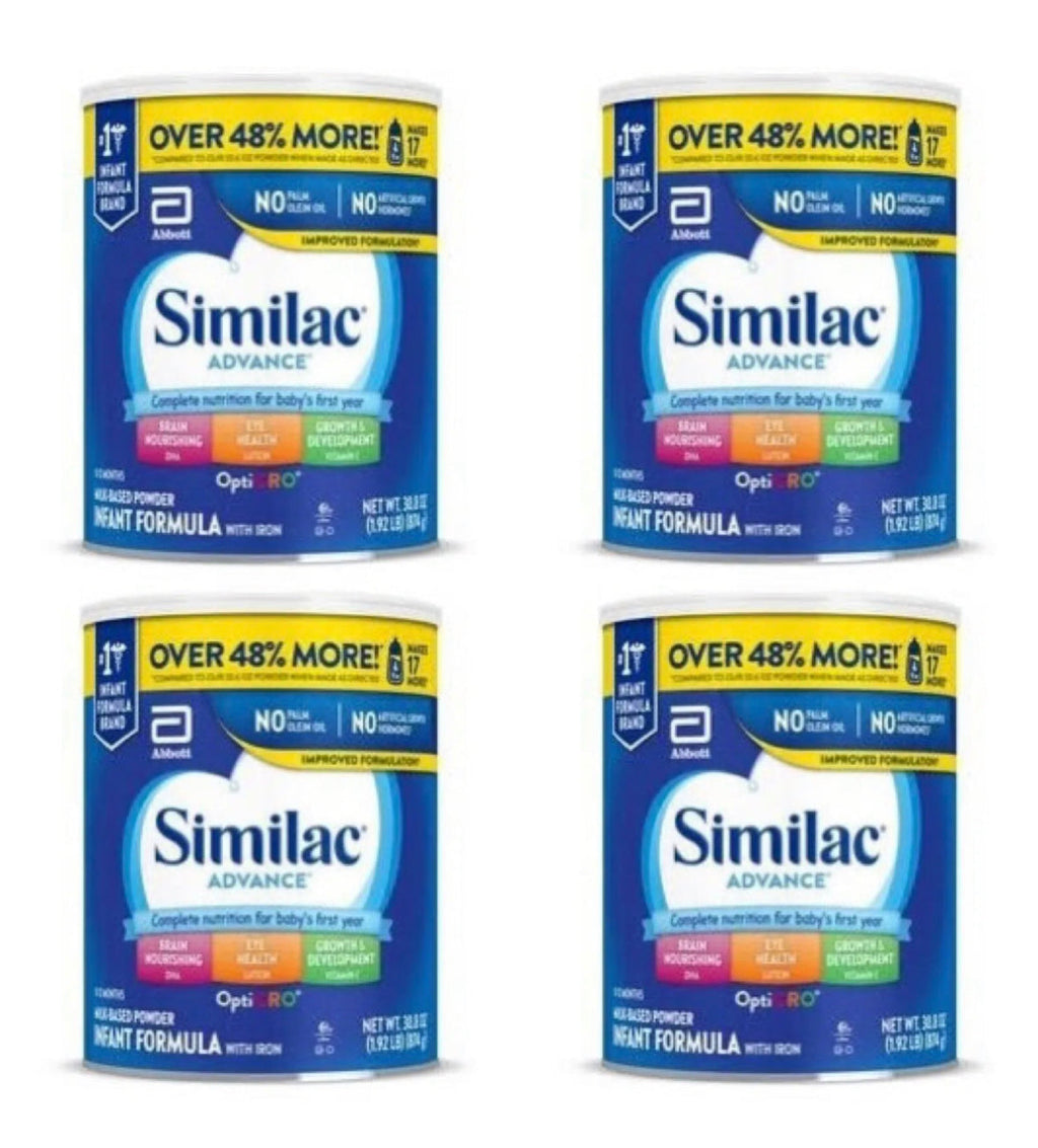 Similac Advance Infant Formula 30.8 OZ (Pack of 4)
