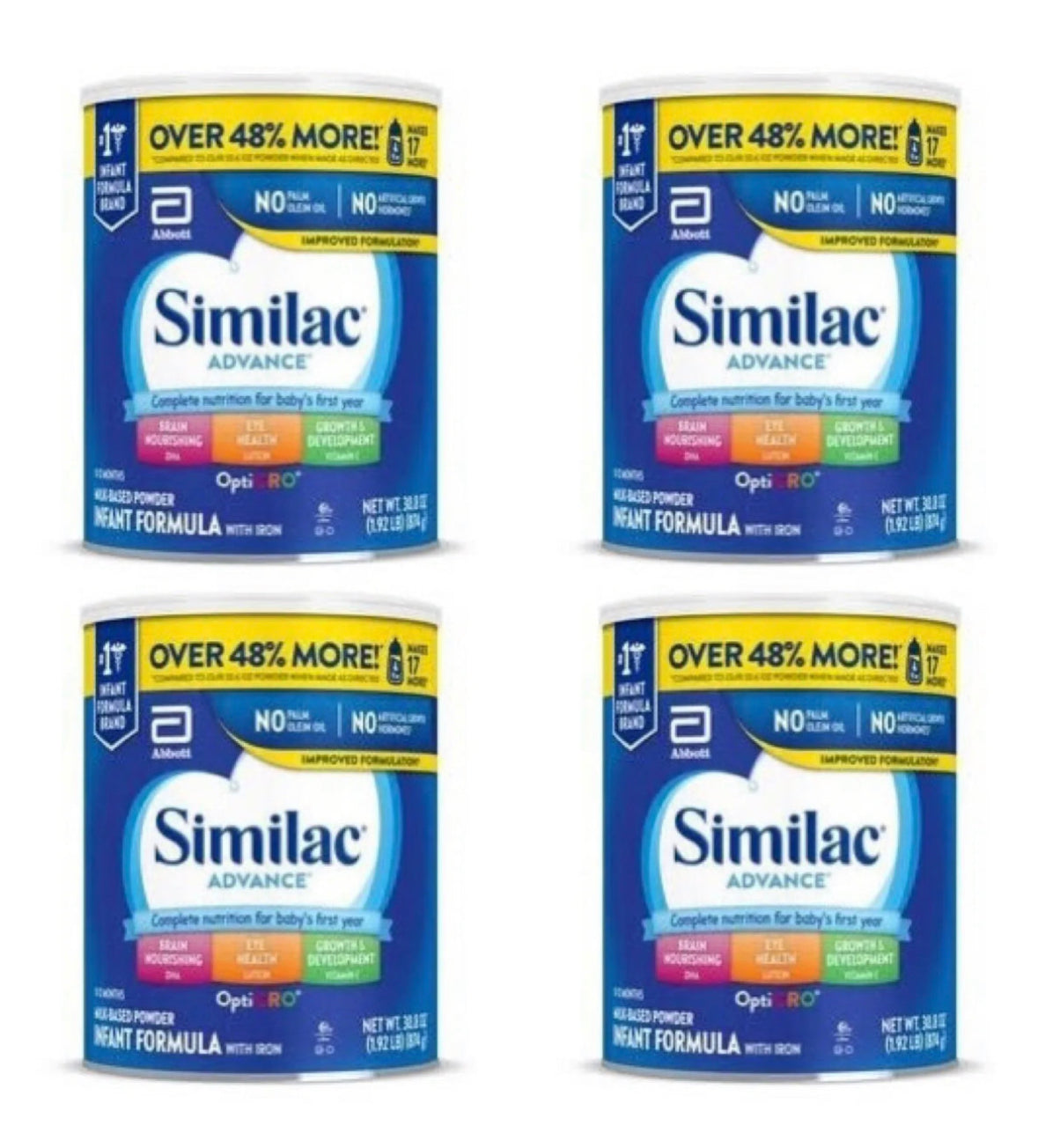 Similac Advance Infant Formula 30.8 OZ (Pack of 4)
