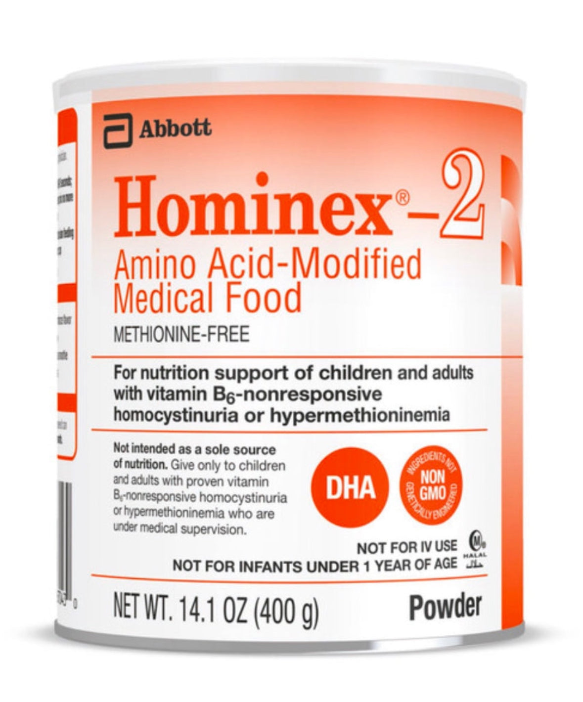 Abbott Hominex-2 Unflavored Amino Acid Medical food Powder, 14.1 Oz. (Case of 6)