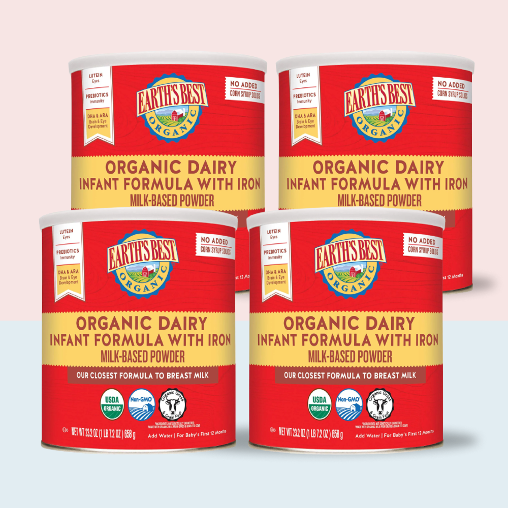 Earth's Best Organic Dairy Infant Formula Non-GMO, Case of 4 - 21 oz (Case of 4)