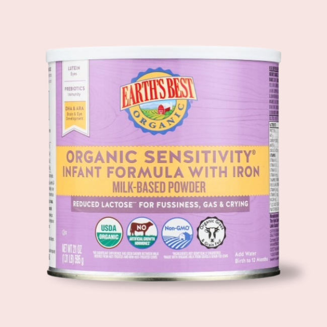 Earth's Best Organic Sensitivity 21 oz Infant Formula with Iron (Case of 4)