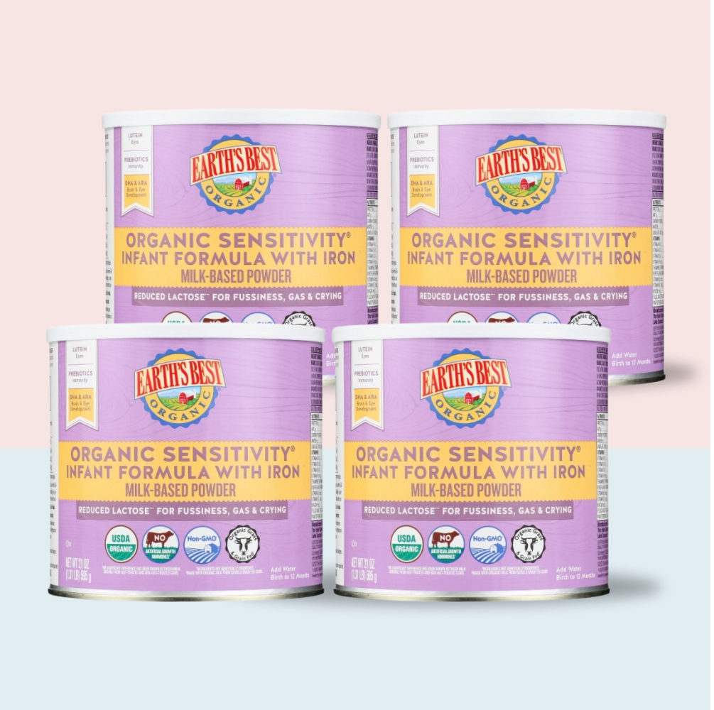 Earth's Best Organic Sensitivity 21 oz Infant Formula with Iron (Case of 4)