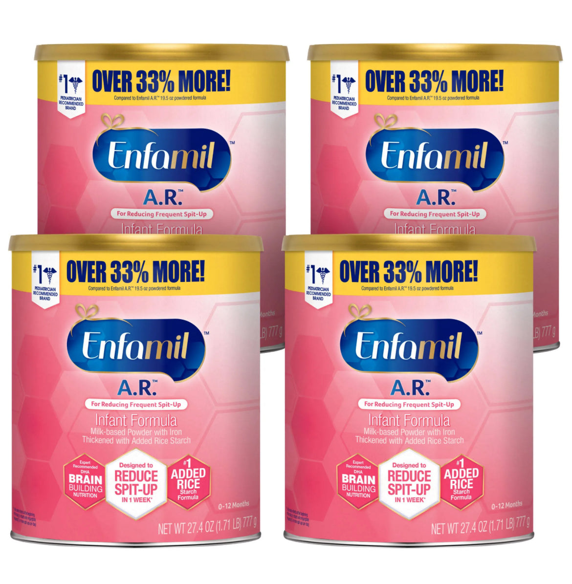 Enfamil A.R infant Formula for Spit-Up 27.4 Oz (Case of 4)