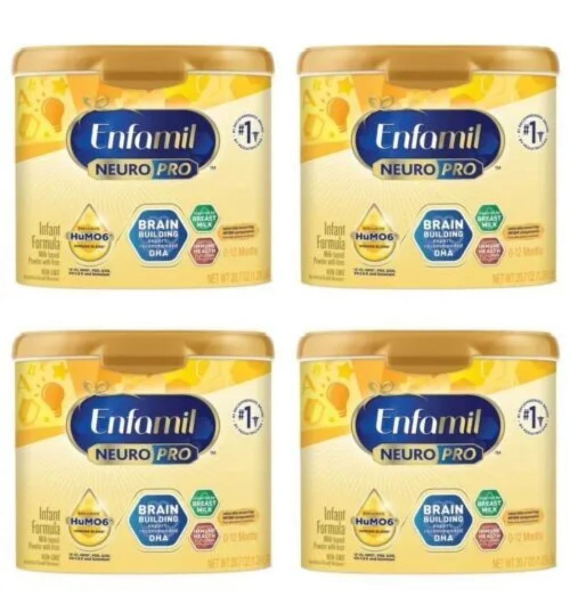 Enfamil NeuroPro Infant Formula, (4-20.7 oz) Case of 4