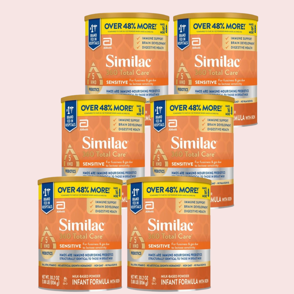 Similac 360 Total Care Sensitive Infant Formula Powder, 30.2-oz (Pack of 6)