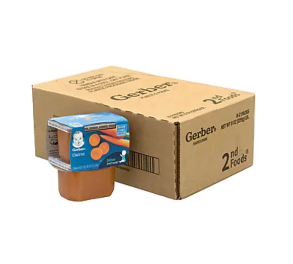 Gerber 2nd Foods Carrot Baby Food, 8 Ounce -- 16 per case.