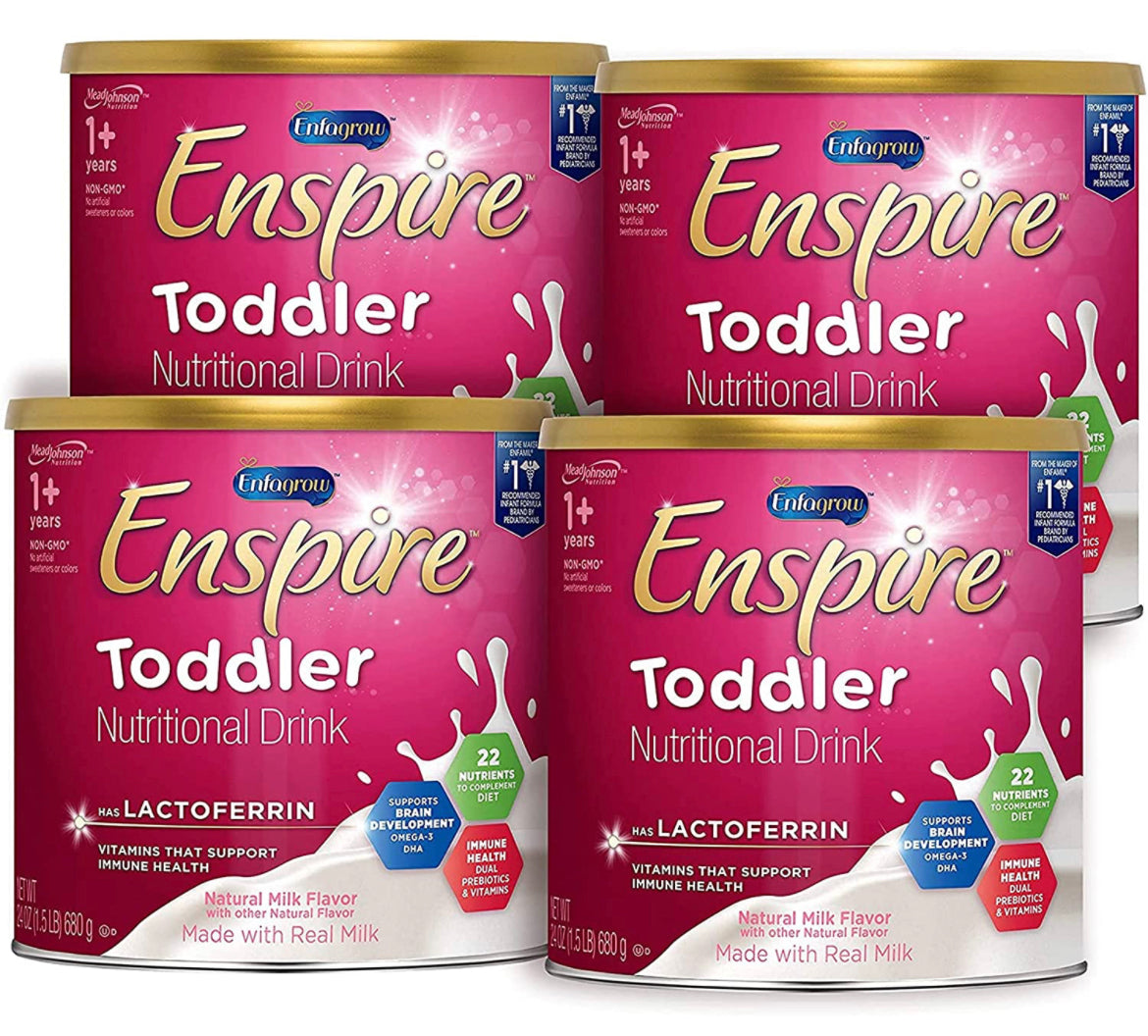 Enfamil Enspire Toddler Nutritional Drink, Natural Milk (4-24 oz) Case